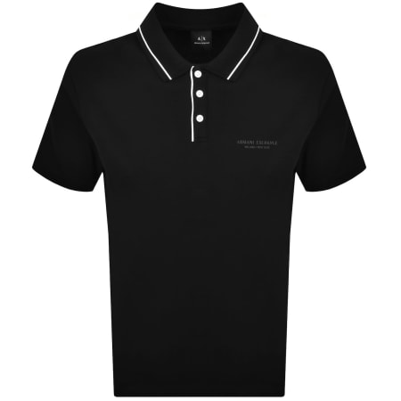 Armani Exchange Polo T Shirt Black | Mainline Menswear us